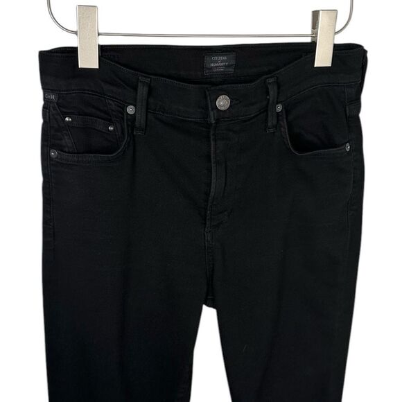 Citizens Of Humanity Black Studded Rocket High Rise Ankle Skinny Ventana Jeans - Picture 4 of 10